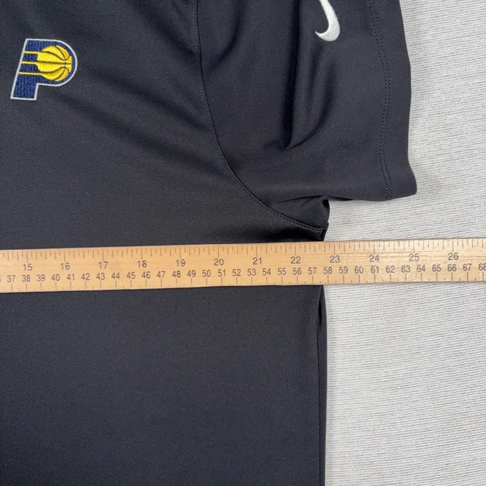 Nike Golf Standard Fit Indiana Pacers Polo Shirt Mens Size L Black Short Sleeve